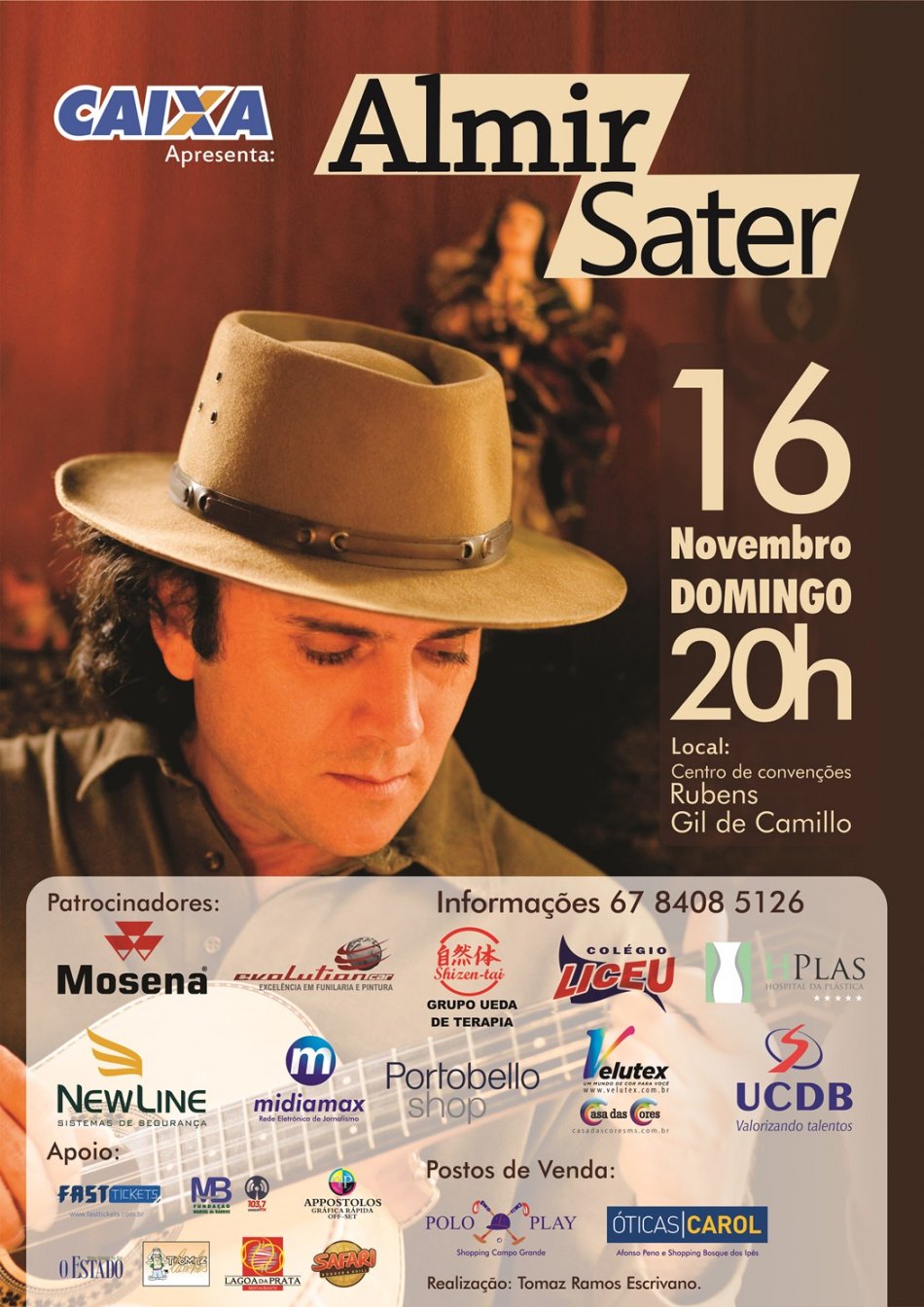 Almir Sater 16 de Novembro – Palácio Popular da Cultura – Campo Grande – MS